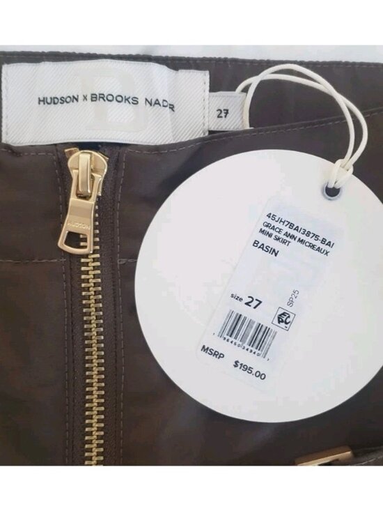 NWT HUDSON × BROOKS NADER  GRACE ANN MICREAUX MINISKIRT SZ 27 - Picture 8 of 11